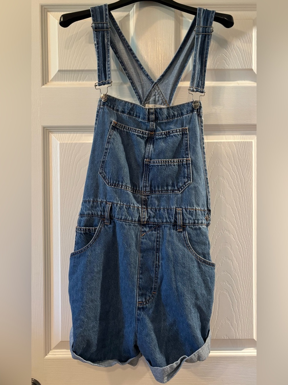 Free People Ziggy Shortalls in blue denim